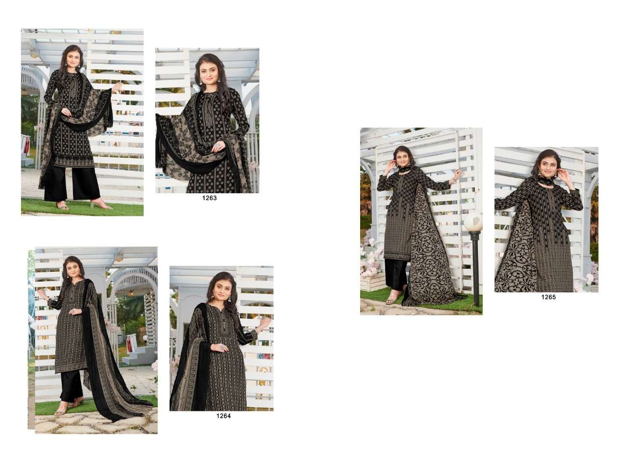 Bipson Kayraa Black Special Latest Regular Wear Cotton Printed Dress Material Collection
